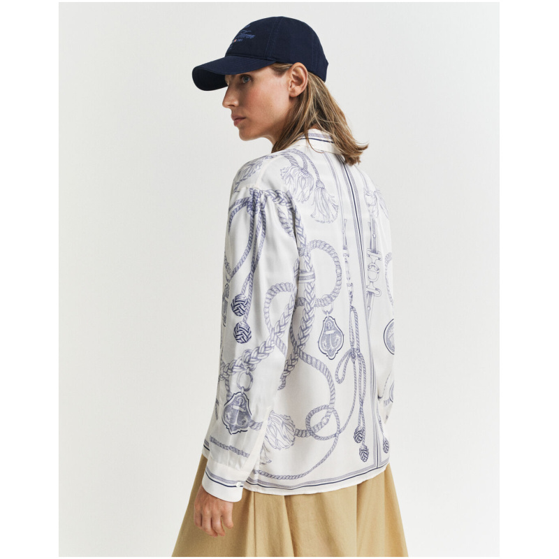 GANT Relaxed Fit Sailing Print Bluse